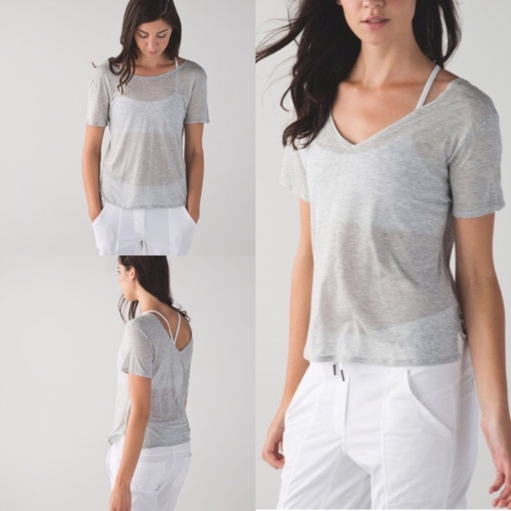 Lululemon Grey Girlfriend Tee